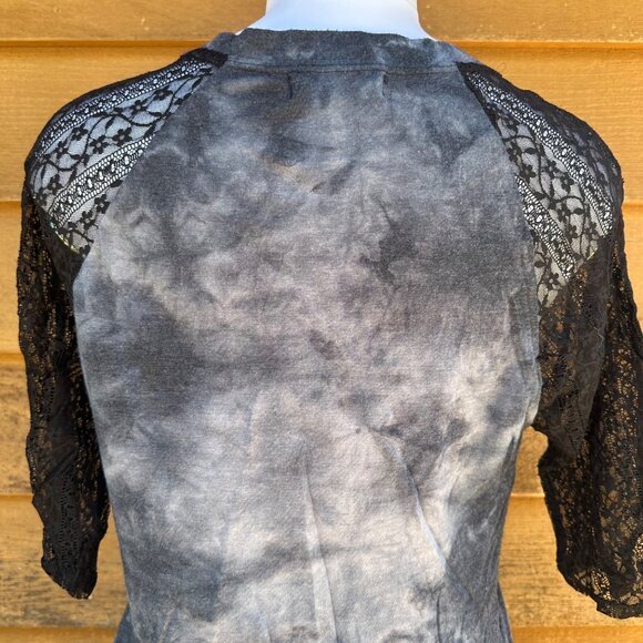 Scrapbook California West Coast Tie Dye 3/4 Lace Sleeved Shirt Size M - Picture 5 of 8
